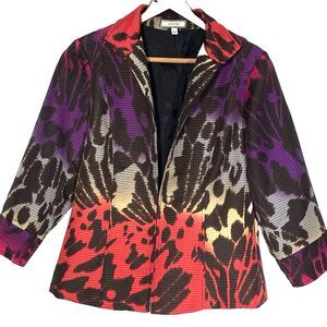 Vintage LAURA MAX Blazer Falcon 90s Abstract Artsy Bold Jacket Women PM Petite M